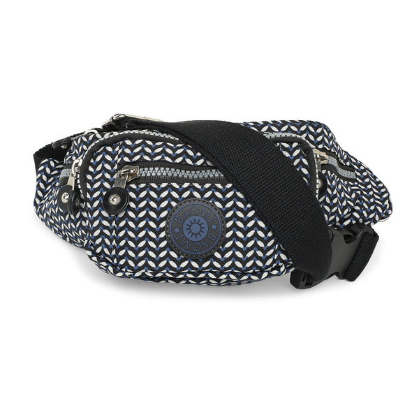 BAOMI CRINKLE WAIST BAG Range Black & White Soft One Size Waist Bag