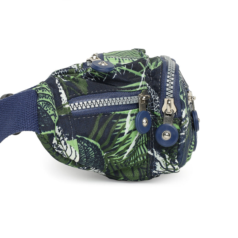 BAOMI CRINKLE WAIST BAG Range Blue & Green Soft One Size Waist Bag