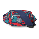 BAOMI CRINKLE WAIST BAG Range Red & Green Soft One Size Waist Bag