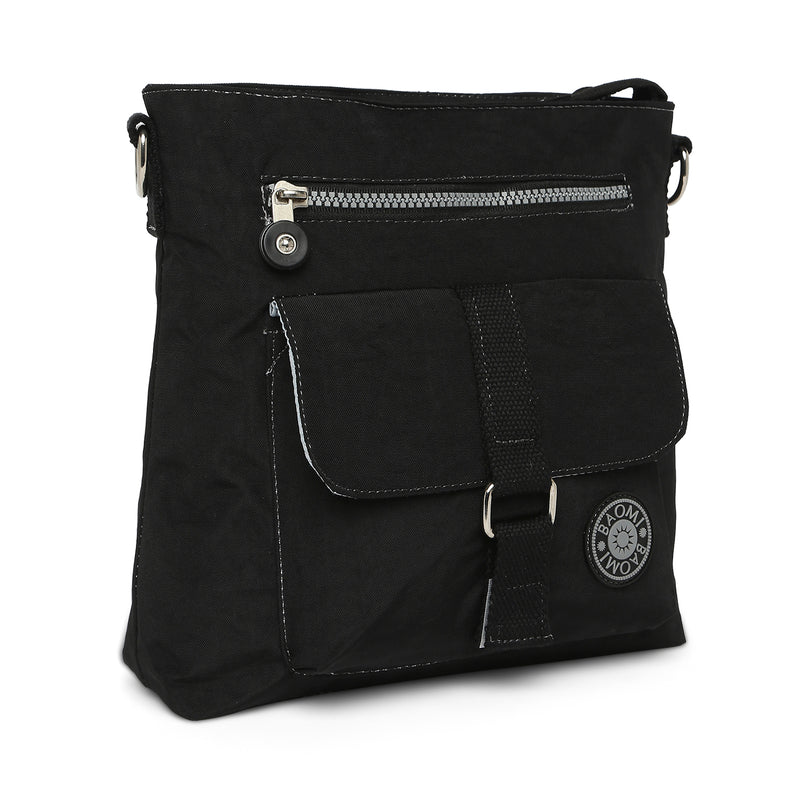BAOMI CRINKLE SHOULDER BAG Range Black Soft One Size Shoulder Bag