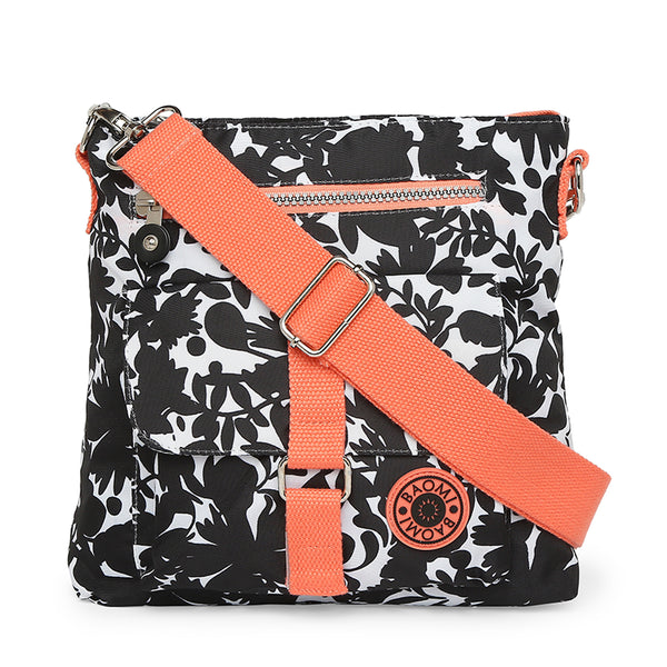 BAOMI CRINKLE SHOULDER BAG Range Black & Peach Soft One Size Shoulder Bag