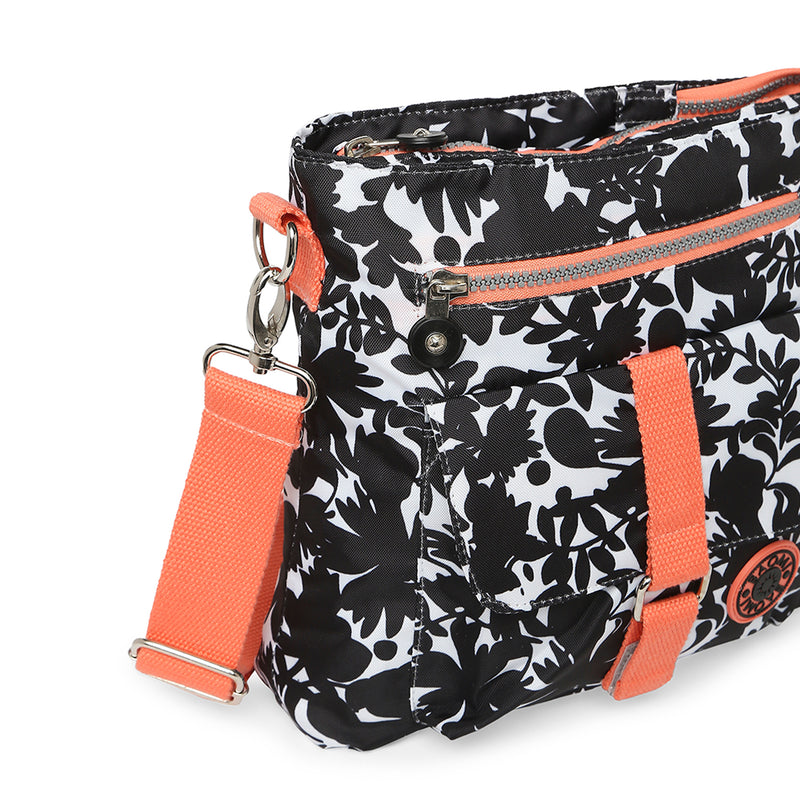 BAOMI CRINKLE SHOULDER BAG Range Black & Peach Soft One Size Shoulder Bag