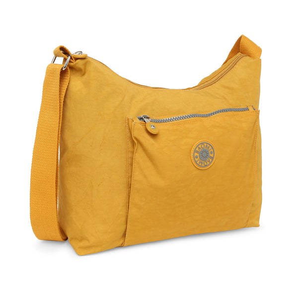 BAOMI CRINKLE SHOULDER BAG Range Yellow Soft One Size Shoulder Bag