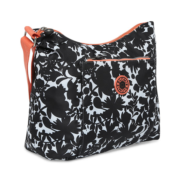 BAOMI CRINKLE SHOULDER BAG Range Black & Peach Soft One Size Shoulder Bag