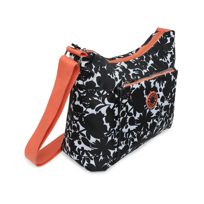 BAOMI CRINKLE SHOULDER BAG Range Black & Peach Soft One Size Shoulder Bag