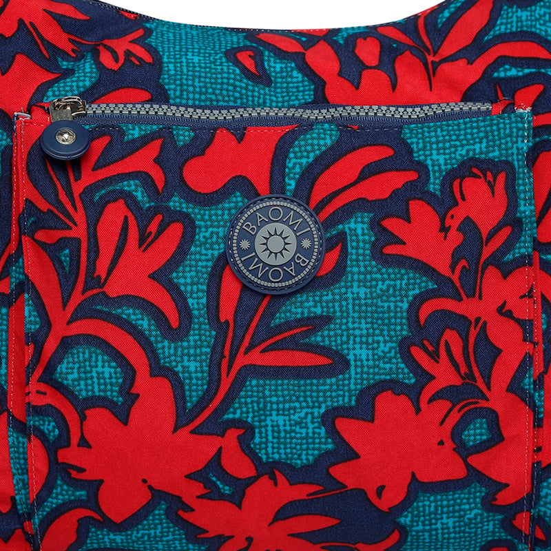 BAOMI CRINKLE SHOULDER BAG Range Red & Green Soft One Size Shoulder Bag