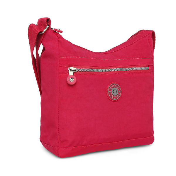 BAOMI CRINKLE SHOULDER BAG Range Fuchsia Red Soft One Size Shoulder Bag