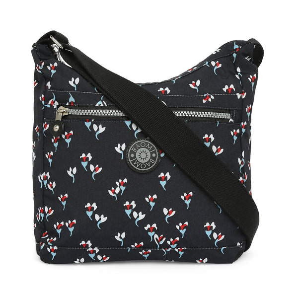 BAOMI CRINKLE SHOULDER BAG Range Black Floral Soft One Size Shoulder Bag