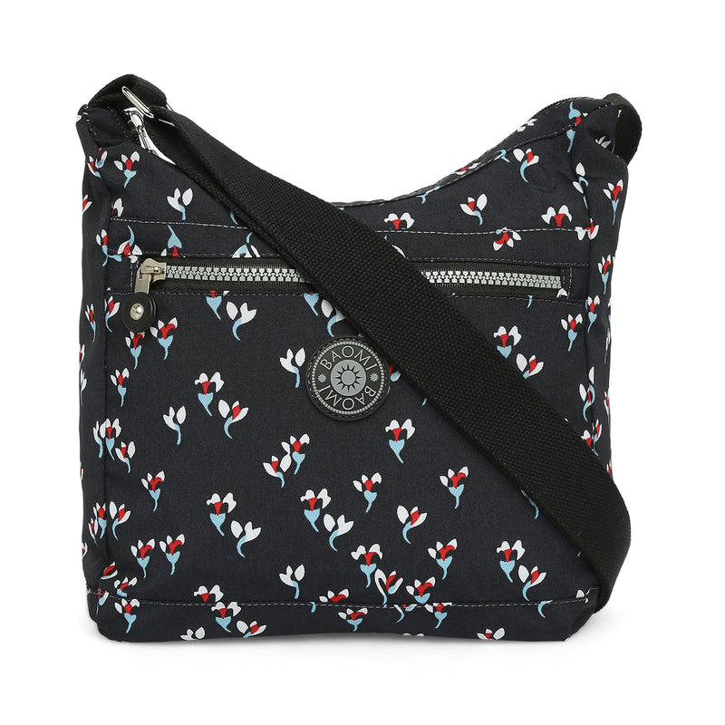 BAOMI CRINKLE SHOULDER BAG Range Black Floral Soft One Size Shoulder Bag