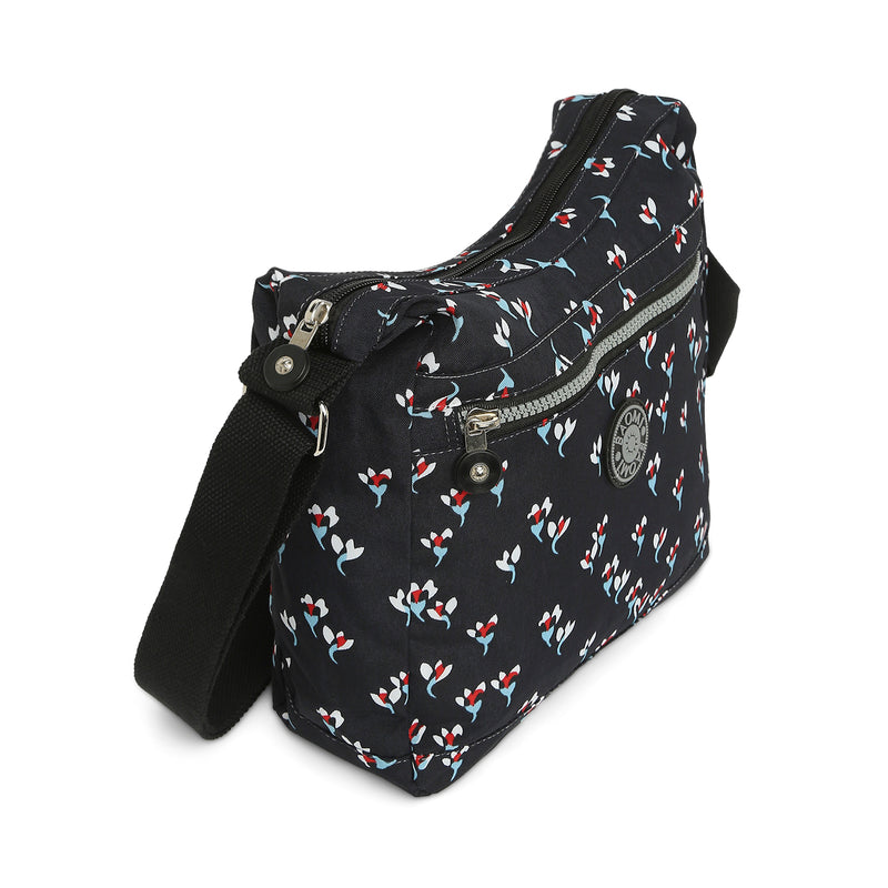 BAOMI CRINKLE SHOULDER BAG Range Black Floral Soft One Size Shoulder Bag