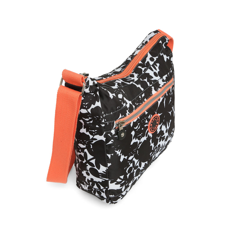 BAOMI CRINKLE SHOULDER BAG Range Black & Peach Soft One Size Shoulder Bag