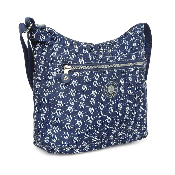 BAOMI CRINKLE SHOULDER BAG Range Blue & White Soft One Size Shoulder Bag