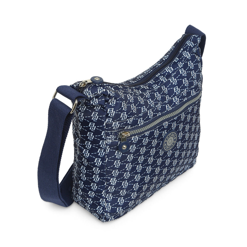 BAOMI CRINKLE SHOULDER BAG Range Blue & White Soft One Size Shoulder Bag