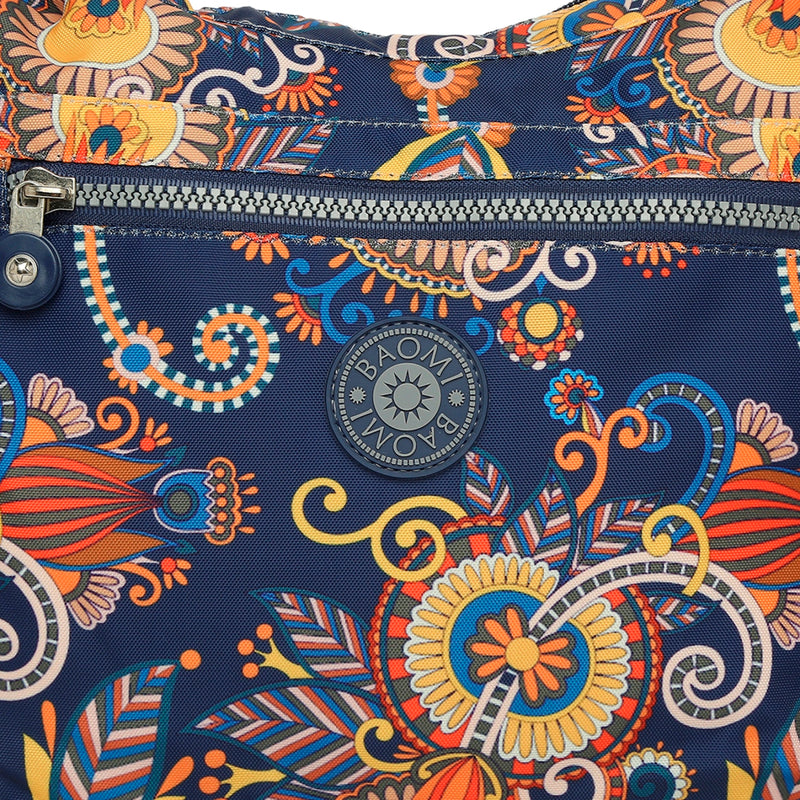 BAOMI CRINKLE SHOULDER BAG Range Blue & Yellow Floral Soft One Size Shoulder Bag