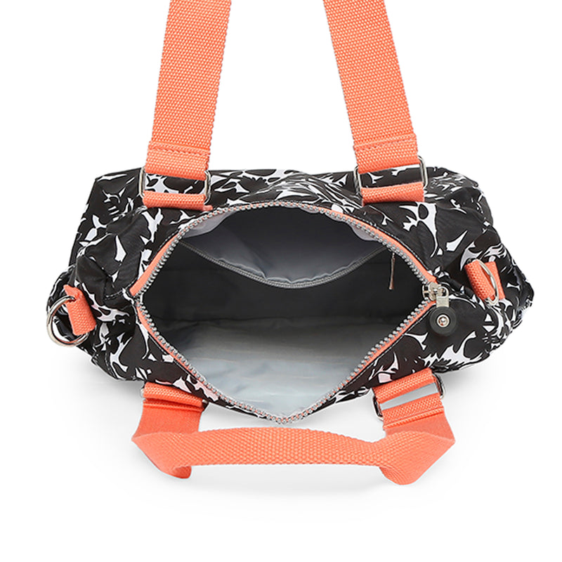 BAOMI CRINKLE SHOULDER BAG Range Black & Peach Soft One Size Shoulder Bag
