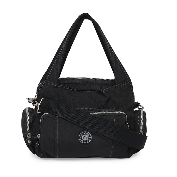 BAOMI CRINKLE HANDBAG Range Black Soft One Size Handbag