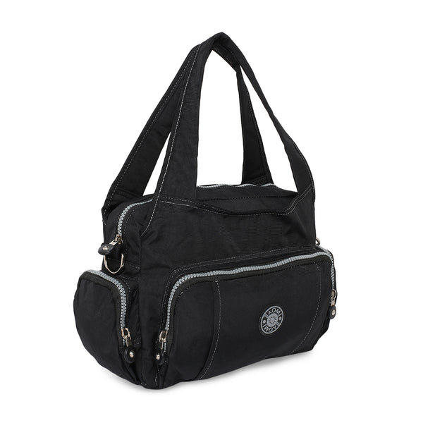 BAOMI CRINKLE HANDBAG Range Black Soft One Size Handbag