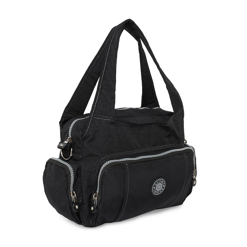 BAOMI CRINKLE HANDBAG Range Black Soft One Size Handbag