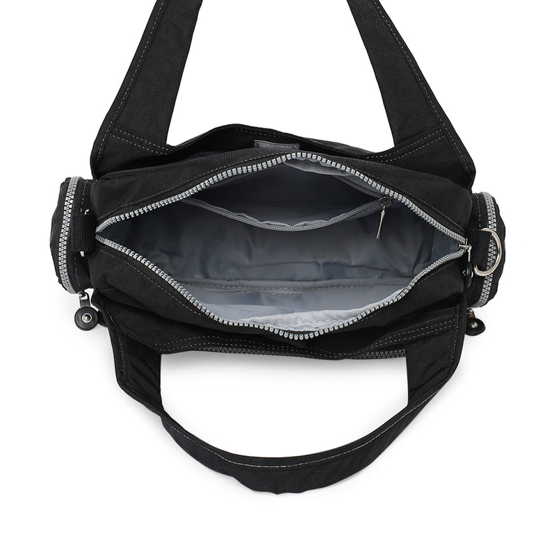 BAOMI CRINKLE HANDBAG Range Black Soft One Size Handbag