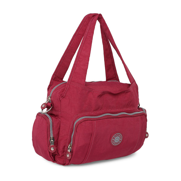 BAOMI CRINKLE HANDBAG Range Dark Red Soft One Size Handbag