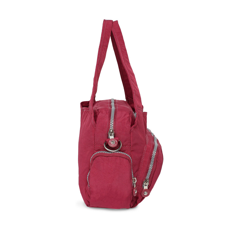 BAOMI CRINKLE HANDBAG Range Dark Red Soft One Size Handbag