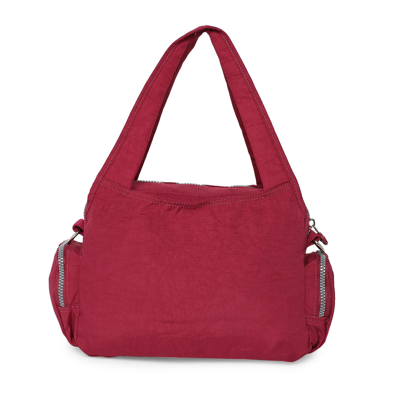 BAOMI CRINKLE HANDBAG Range Dark Red Soft One Size Handbag