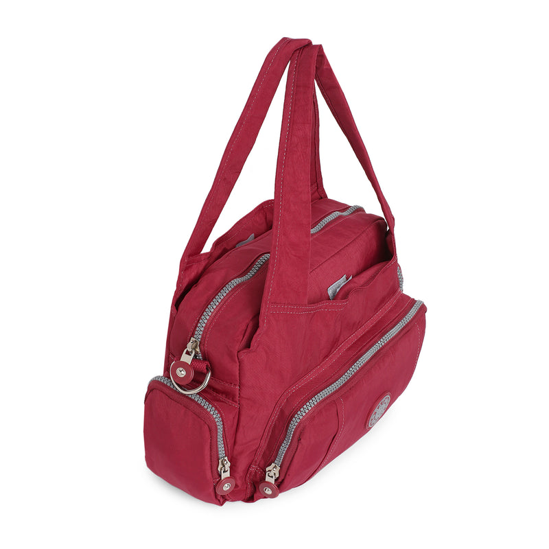 BAOMI CRINKLE HANDBAG Range Dark Red Soft One Size Handbag