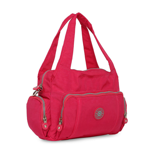 BAOMI CRINKLE HANDBAG Range Fuchsia Red Soft One Size Handbag