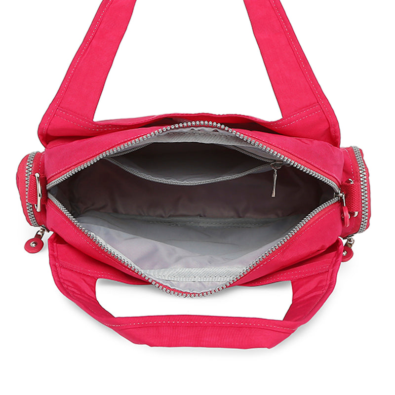 BAOMI CRINKLE HANDBAG Range Fuchsia Red Soft One Size Handbag