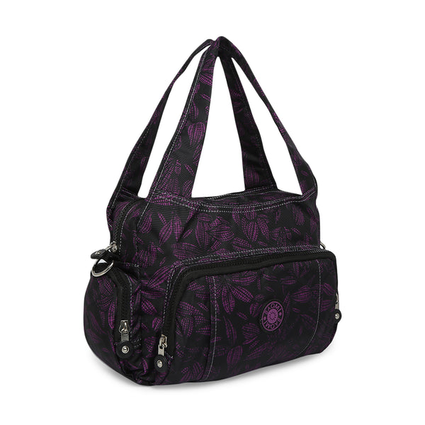 BAOMI CRINKLE HAND BAG Range Black & Purple Soft One Size Handbag