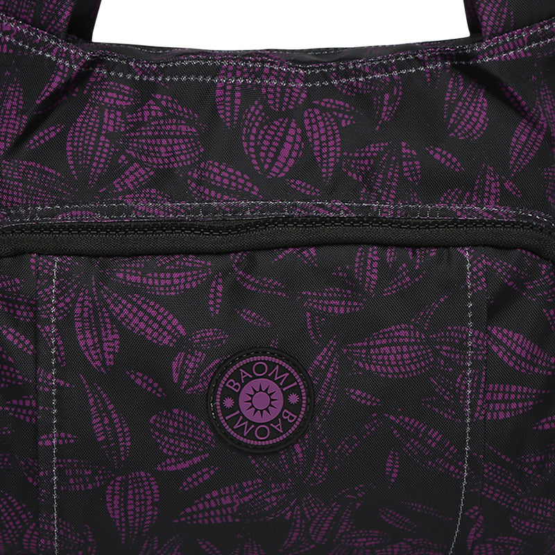 BAOMI CRINKLE HAND BAG Range Black & Purple Soft One Size Handbag