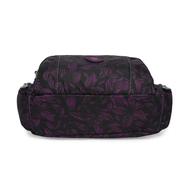BAOMI CRINKLE HAND BAG Range Black & Purple Soft One Size Handbag