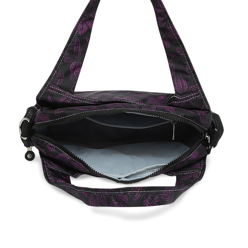 BAOMI CRINKLE HAND BAG Range Black & Purple Soft One Size Handbag