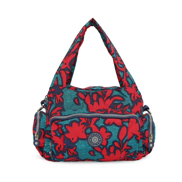 BAOMI CRINKLE HAND BAG Range Red & Green Soft One Size Handbag