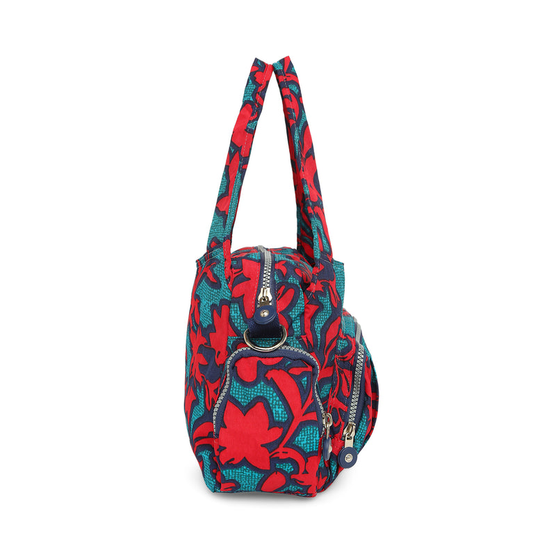 BAOMI CRINKLE HAND BAG Range Red & Green Soft One Size Handbag