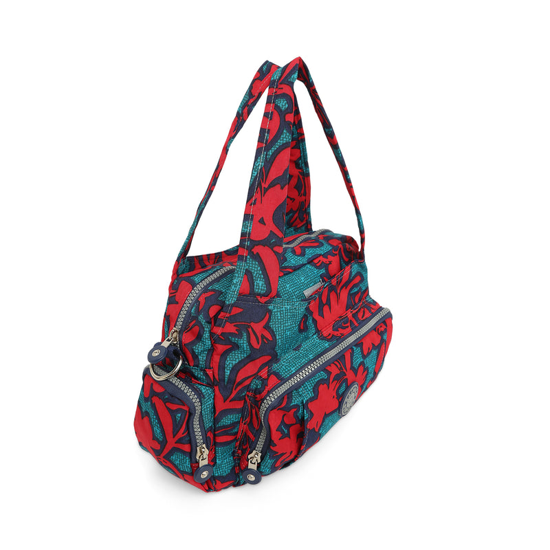 BAOMI CRINKLE HAND BAG Range Red & Green Soft One Size Handbag