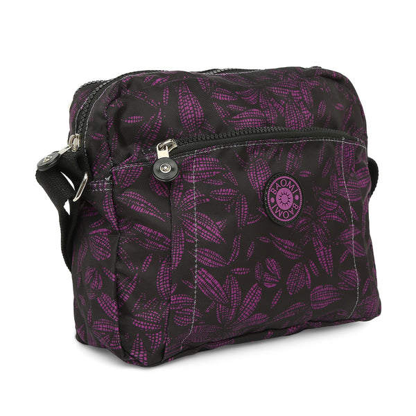 BAOMI CRINKLE SHOULDER BAG Range Black & Purple Soft One Size Shoulder Bag