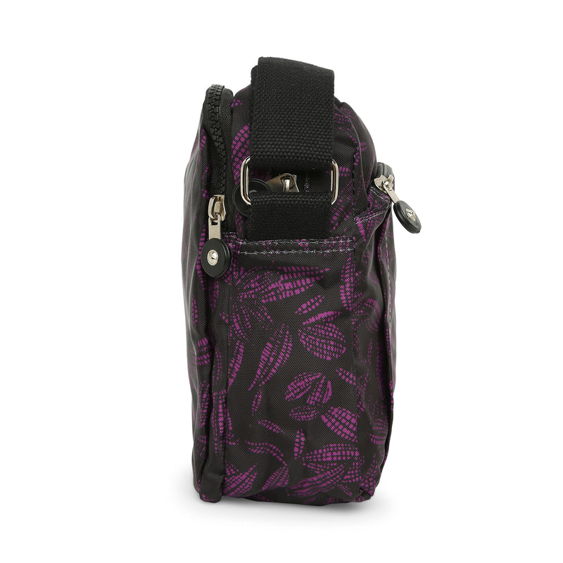 BAOMI CRINKLE SHOULDER BAG Range Black & Purple Soft One Size Shoulder Bag