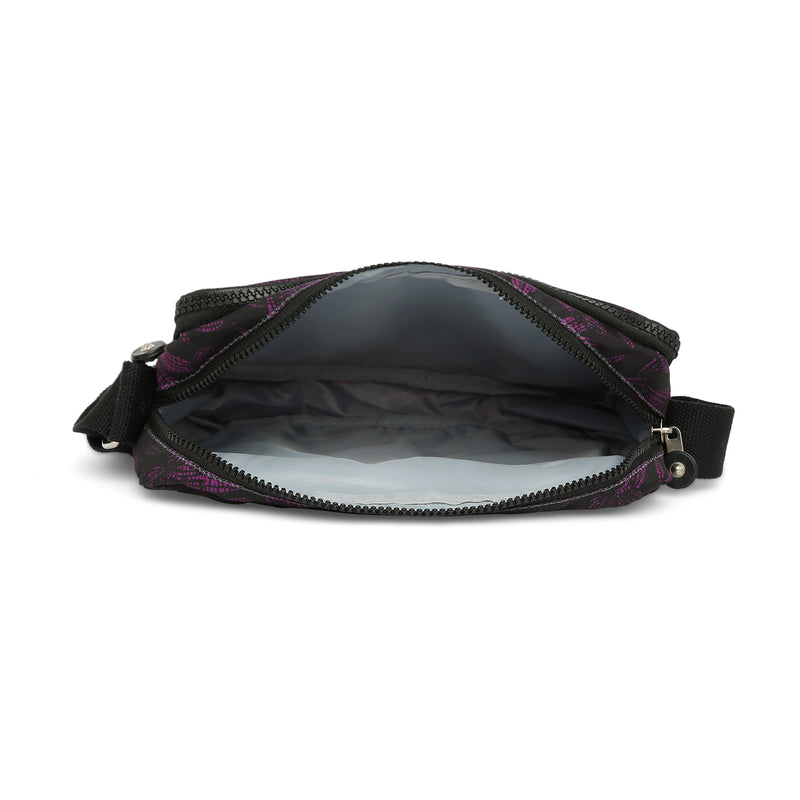 BAOMI CRINKLE SHOULDER BAG Range Black & Purple Soft One Size Shoulder Bag
