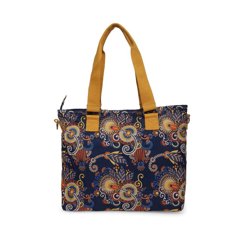 BAOMI CRINKLE SHOULDER BAG Range Blue & Yellow Floral Soft One Size Shoulder Bag