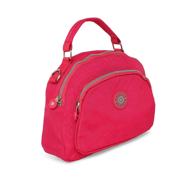 BAOMI CRINKLE SHOULDER BAG Range Fuchsia Red Soft One Size Shoulder Bag