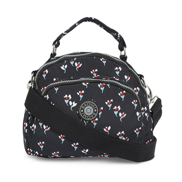 BAOMI CRINKLE SHOULDER BAG Range Black Floral Soft One Size Shoulder Bag