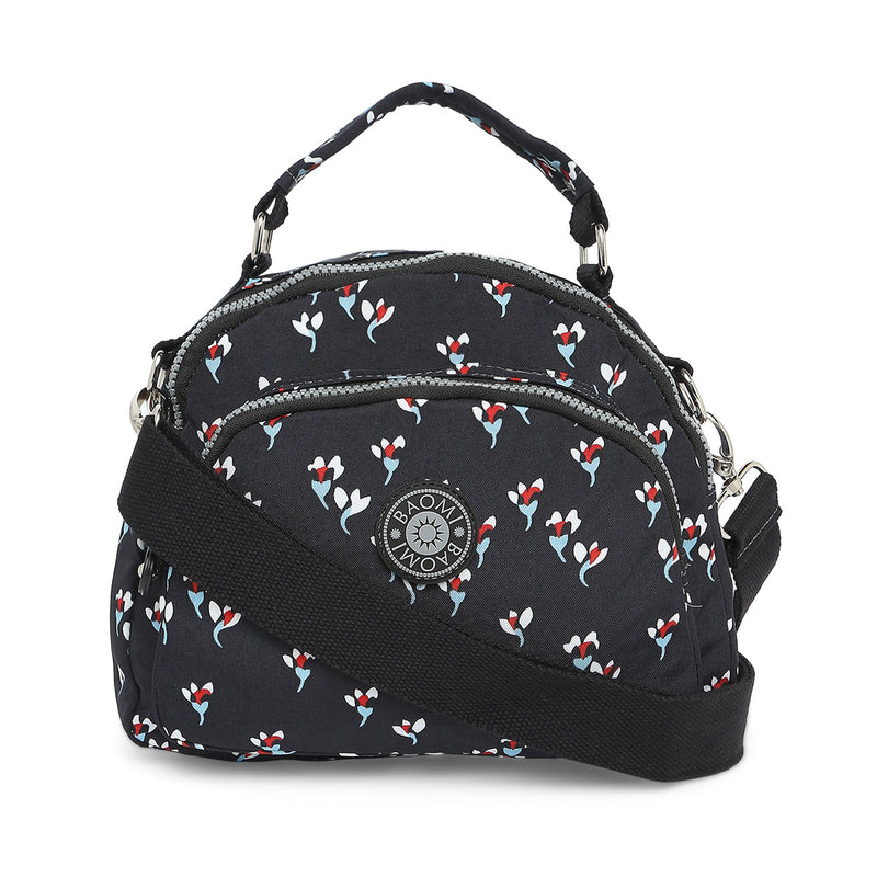 BAOMI CRINKLE SHOULDER BAG Range Black Floral Soft One Size Shoulder Bag