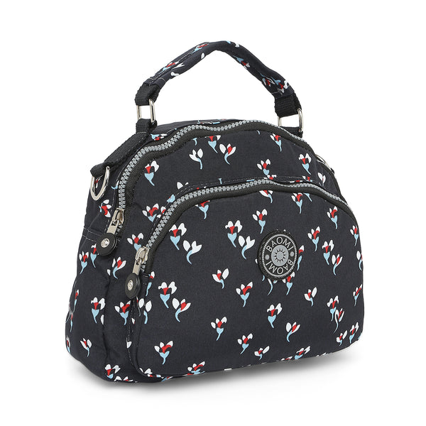 BAOMI CRINKLE SHOULDER BAG Range Black Floral Soft One Size Shoulder Bag