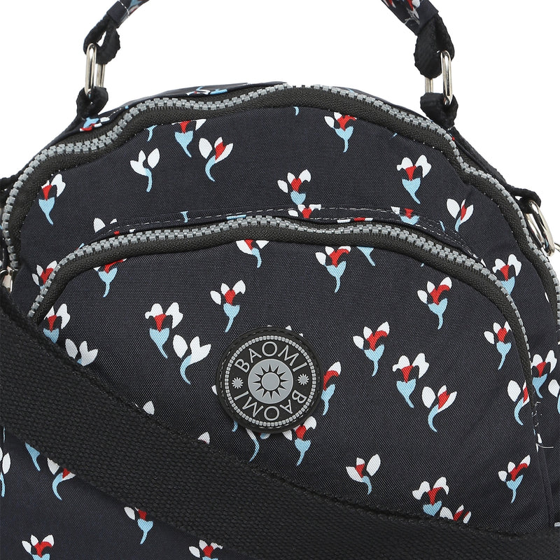 BAOMI CRINKLE SHOULDER BAG Range Black Floral Soft One Size Shoulder Bag