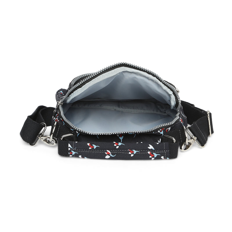 BAOMI CRINKLE SHOULDER BAG Range Black Floral Soft One Size Shoulder Bag