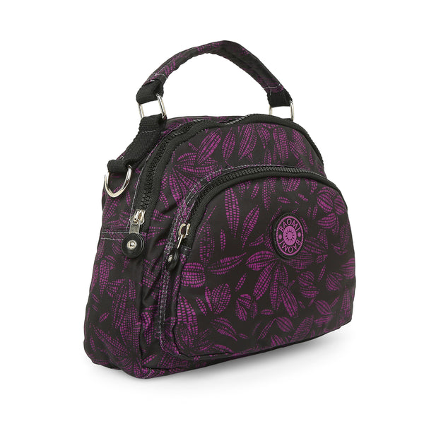 BAOMI CRINKLE SHOULDER BAG Range Black & Purple Soft One Size Shoulder Bag