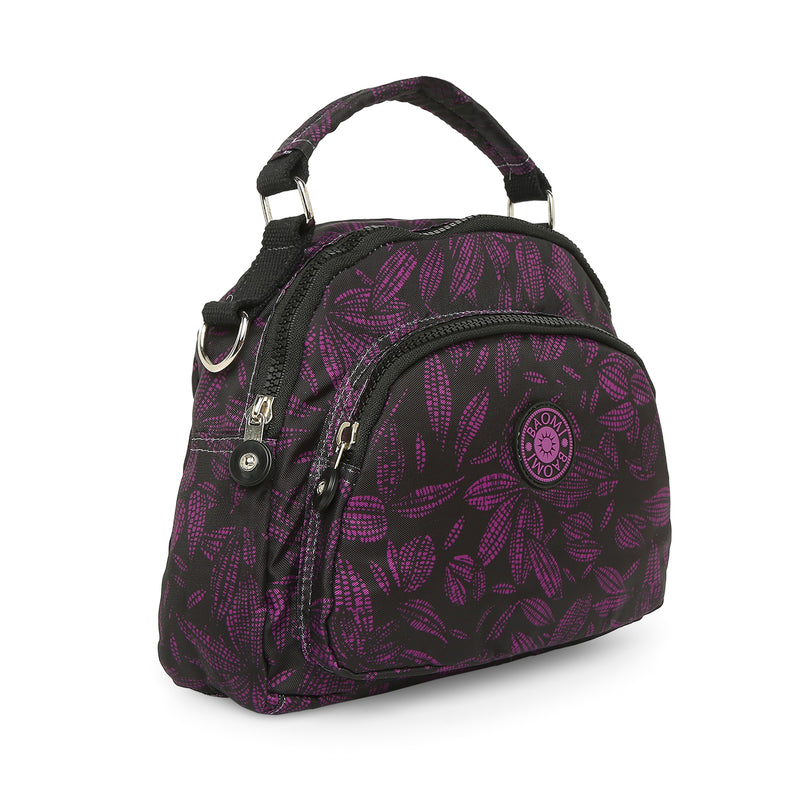 BAOMI CRINKLE SHOULDER BAG Range Black & Purple Soft One Size Shoulder Bag