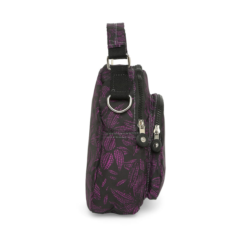 BAOMI CRINKLE SHOULDER BAG Range Black & Purple Soft One Size Shoulder Bag