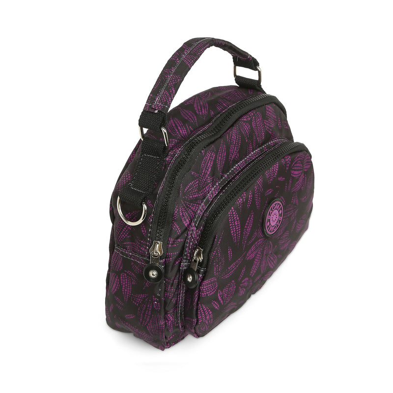 BAOMI CRINKLE SHOULDER BAG Range Black & Purple Soft One Size Shoulder Bag